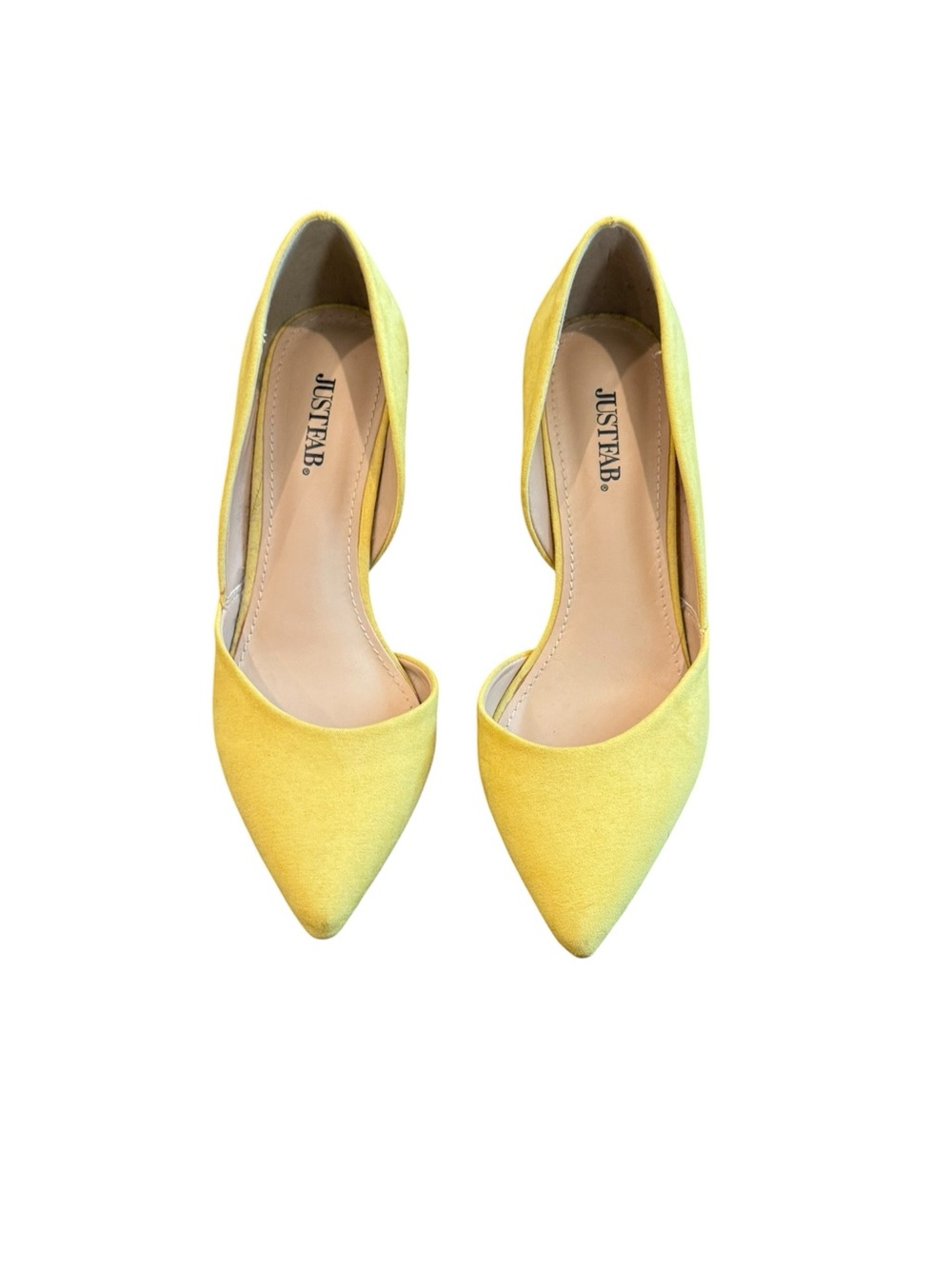 JustFab Citrus Yellow Pointed D'Orsay Flats